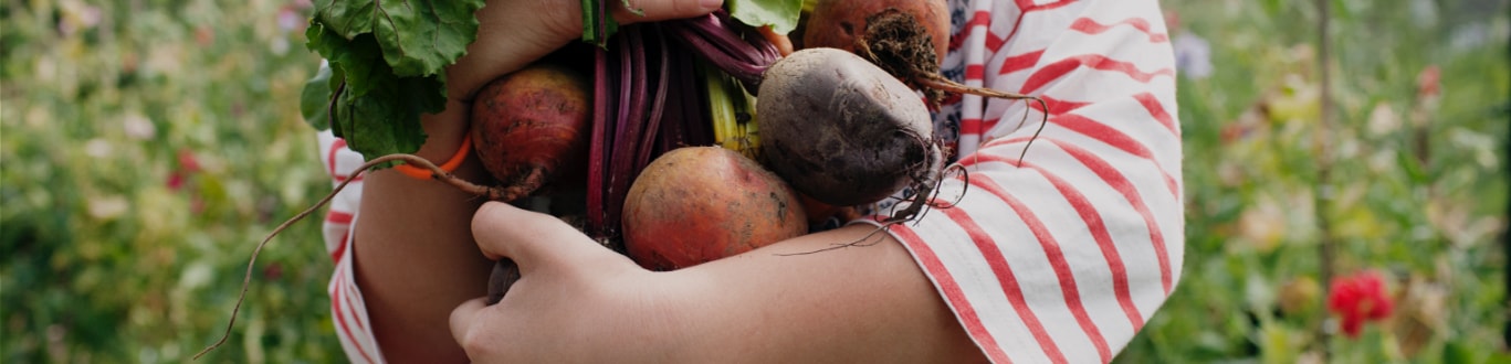 Child Holding Vegetables